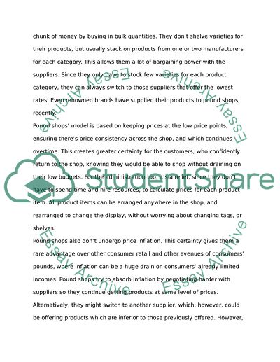 Strength, Opportunities and Threats of Pound Shops