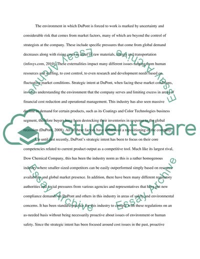 Strategic Analysis and Choice