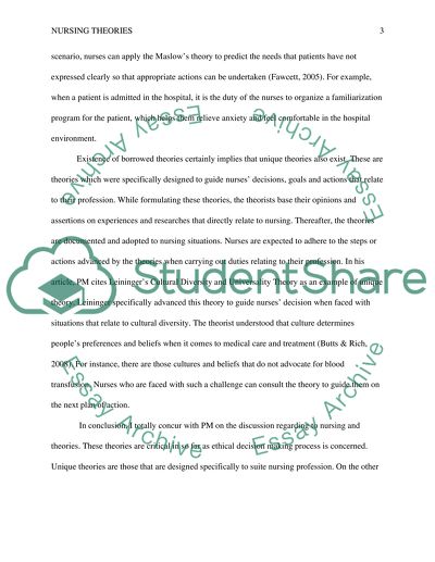 Understanding Borrowed Nursing Theories