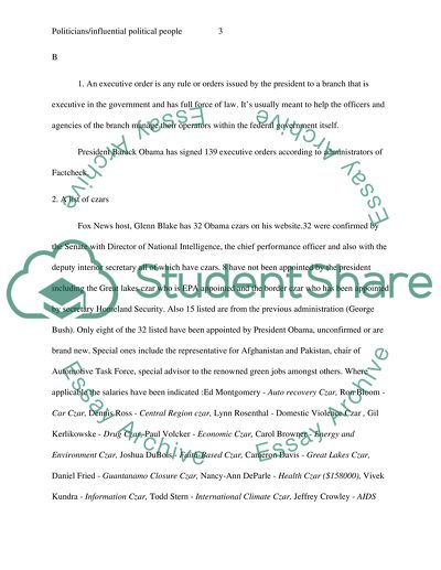 Module Three Politicians/Influential Political People