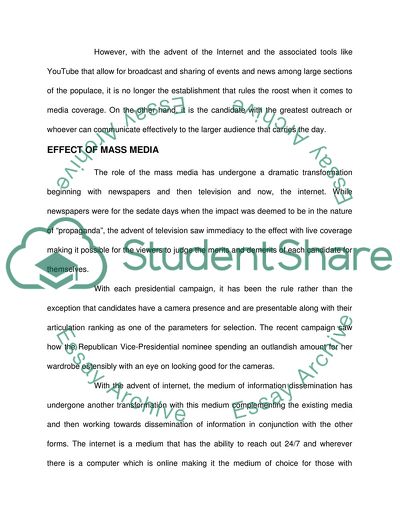 Changing Role of Mass Media: from the Past to the Present