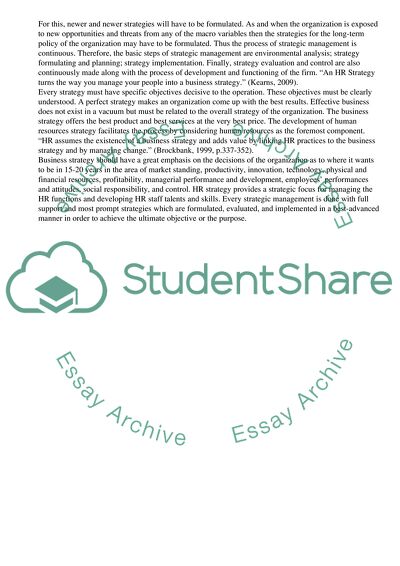 Relationship between HR Strategies and Business Strategies