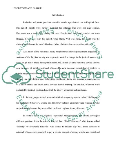 Probation and Parole Practices in England and the United States