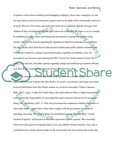 Power, Spectacle, and Memory - Impact of Social Media in China