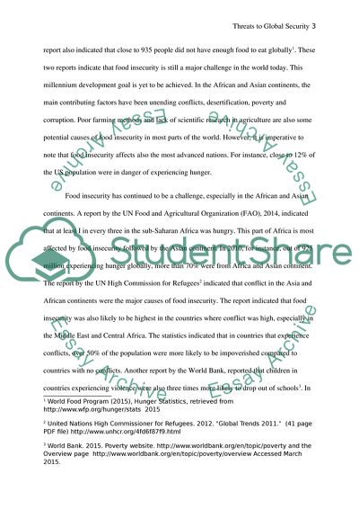 Threats to Global Security