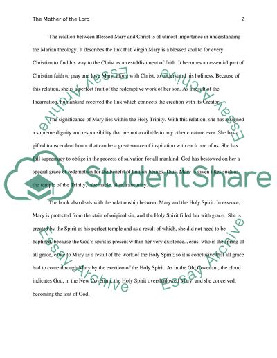 The Mother of the Lord by Margaret Barker