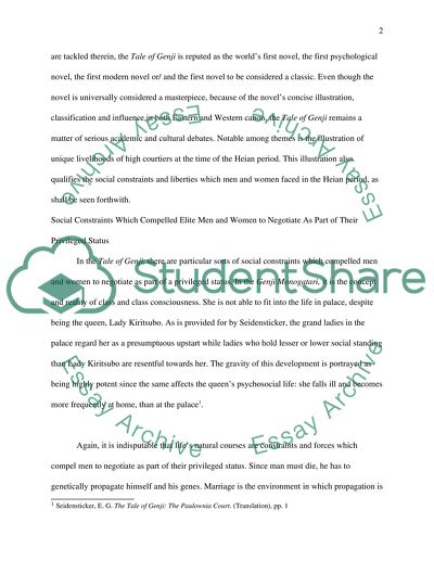 Gendered Roles in The Tale of Genji