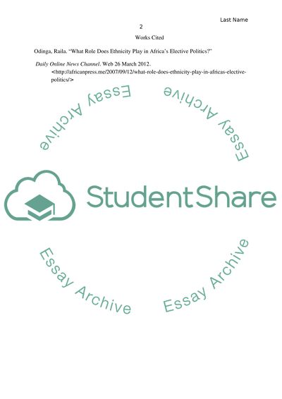 Ethnicity and Religion in Political Leadership in Africa