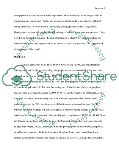 Wedding Photography Survey