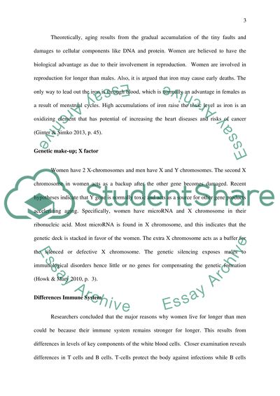 Why Women Live Longer than Men