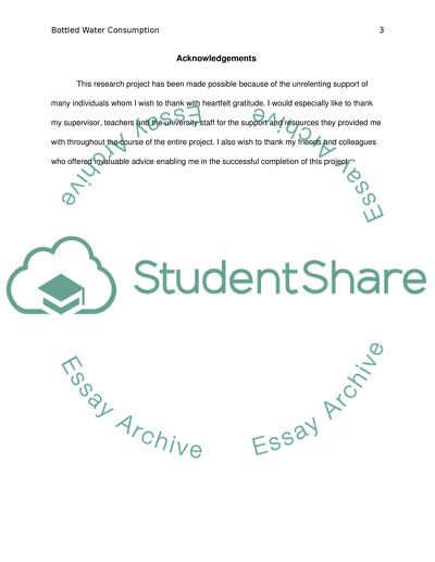 Bottled water consumption