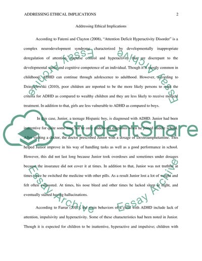 Addressing Ethical Implications in the Treatment of ADHD