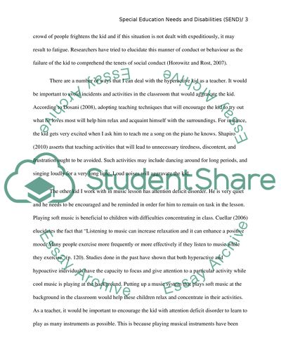 Special Education Needs and Disabilities