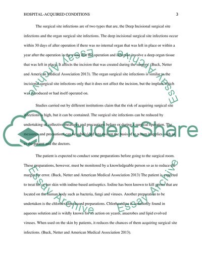 Value-Based Purchasing, Hospital-Acquired Conditions