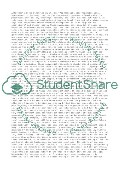 Business Law: The Good, the Bad, and the Ugly