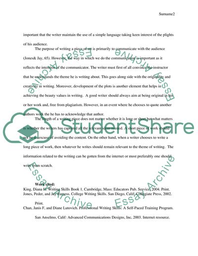 Reading and writing skills