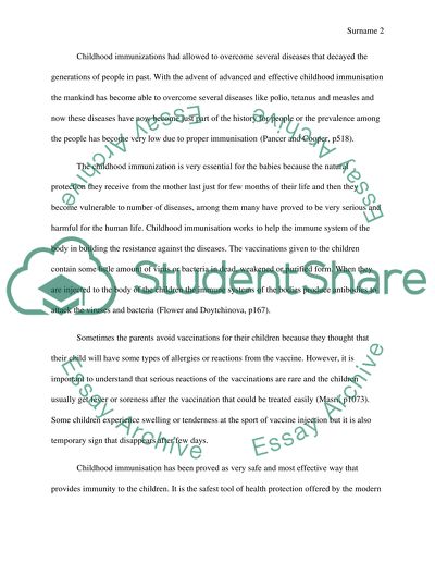 The Importance of Childhood Immunization