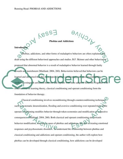 Phobias and Addictions