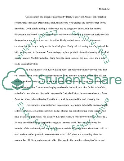 Old Times by Harold Pinte. Conversational battles