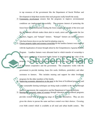 Rural Poverty and Environment