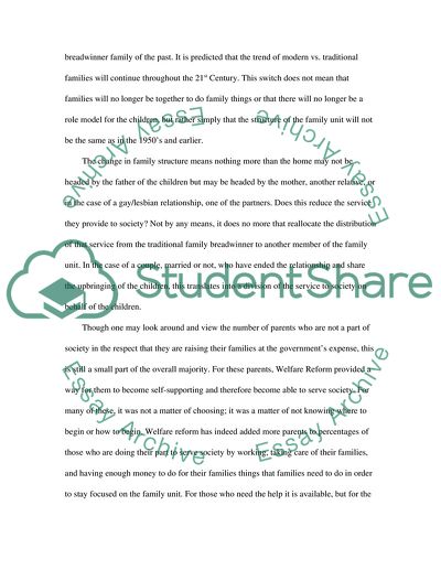 Does the familystill serve society