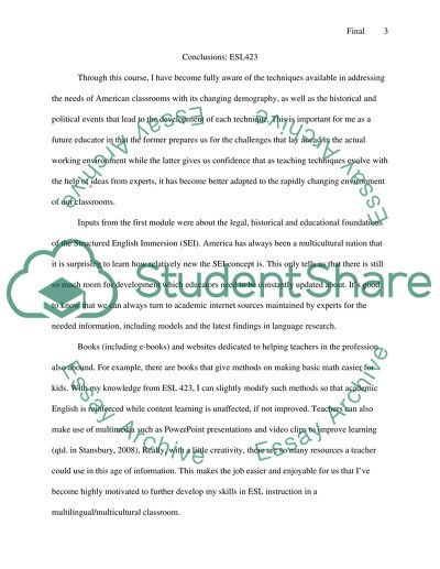 Esl423 8 reflection journal