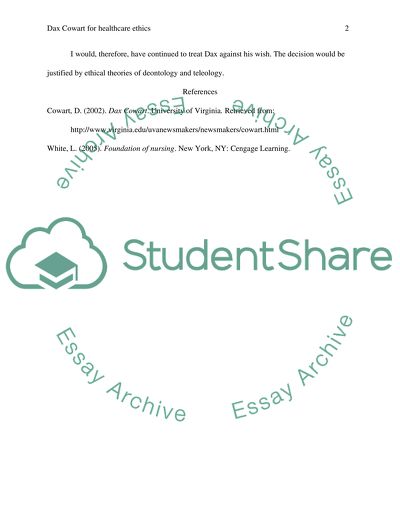 DAX Cowart for healthcare ethics