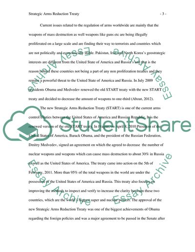 Analysis of the Strategic Arms Reduction Treaty