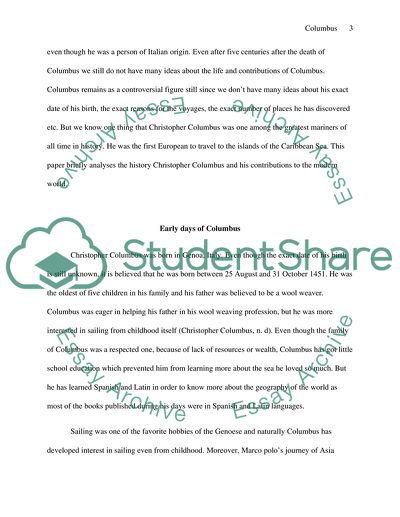 Christopher Columbuss Story of Life