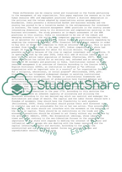 A critical study of human resource management in a particular country