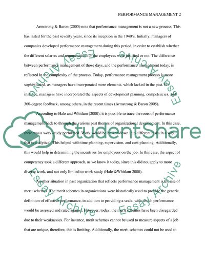 Performance Management