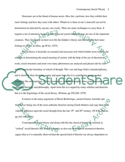 Socilology : Contemporary Social Theory