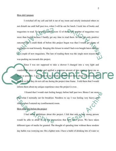 Confinement Assignment