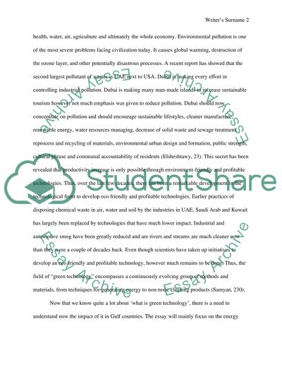 Green technology in the middle east