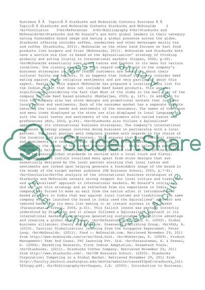 Starbucks and Mcdonalds