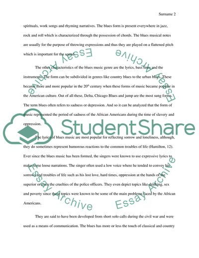 Research paper of African-American Music