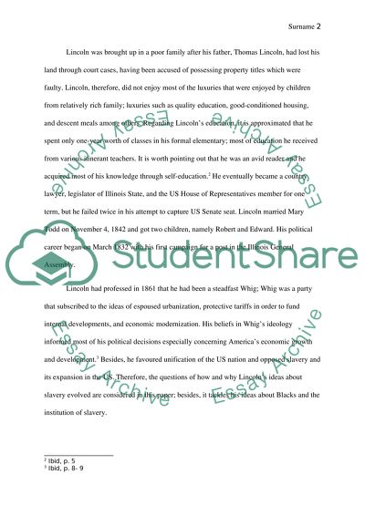 Abraham Lincoln and Slavery