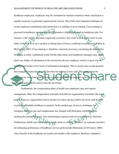 Management of People in Healthcare Organizations