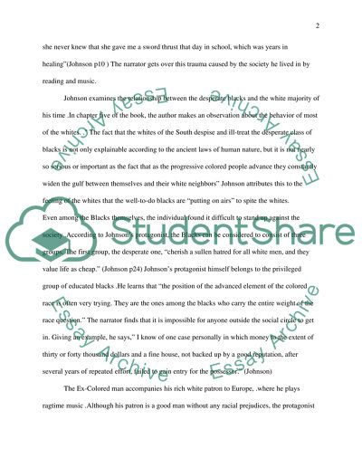 James Johnsons The Autobiography of an Ex-Colored Man