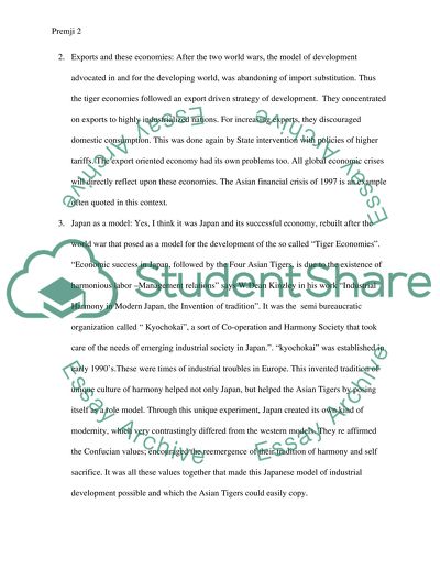 The Asian miracle: the rise of Japan and the tigers, presentation papers