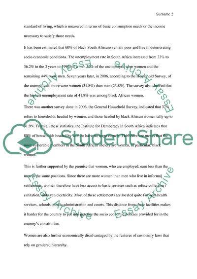 Status of Women in South Africa