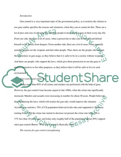 Gun Control: Myths and Realities