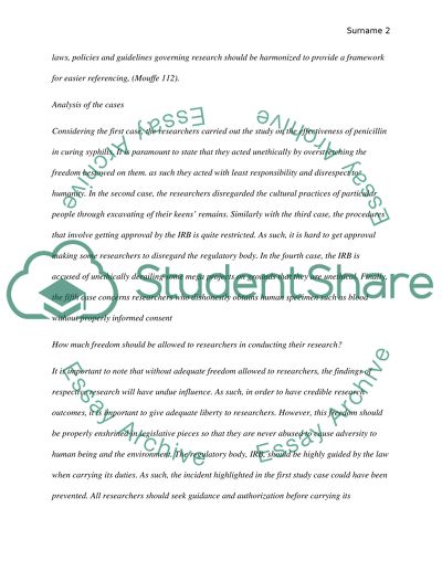 Ethics Boards. Should IRB set common rules for researchers