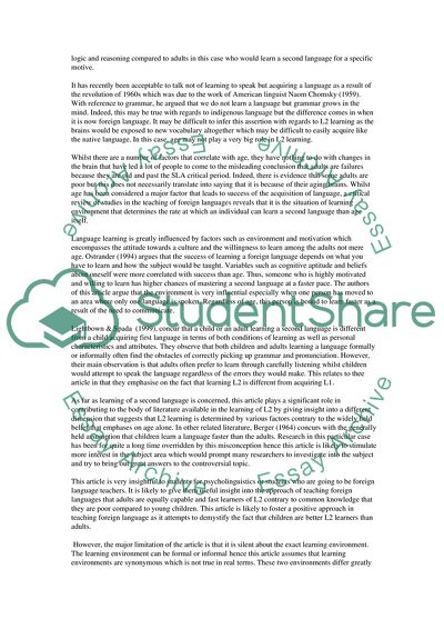 Three Misconceptions about Age and L2 Learning by Marinova