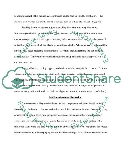 Traditional Asthma Medication