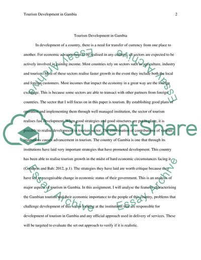 A Critique of Tourism Policy and Planning in The Gambia