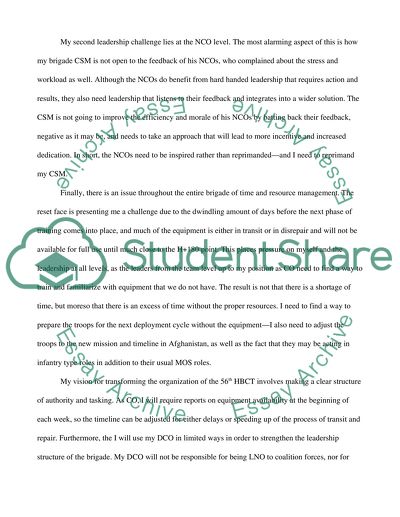 Comparing Leadership in Military