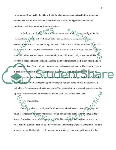 Movement of substances across the cell membrane