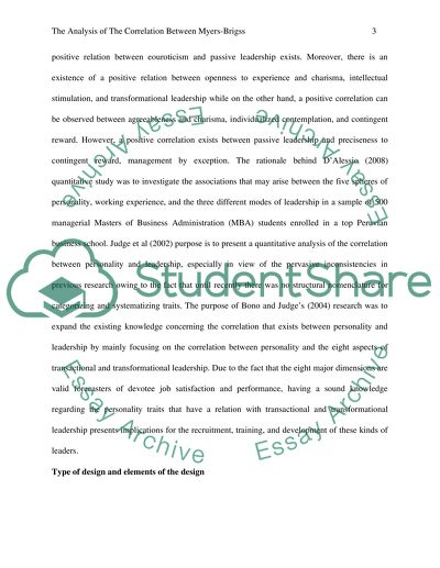 Personality Domains and Working Experience in Management Leadership