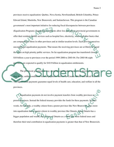 Equalization in Canada versus Equalization in Australia